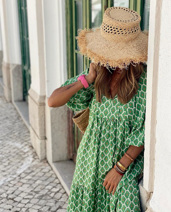Berthilde | Robe d'été vintage pour femme | Maxi