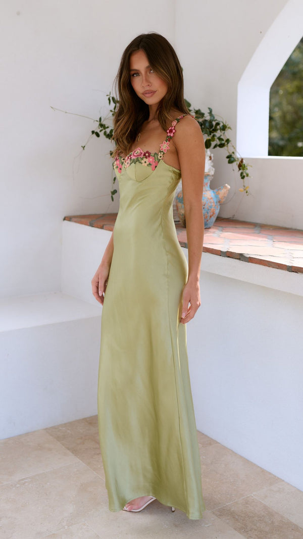 Christine | Verziert Bestickt Hochzeitsgastkleid