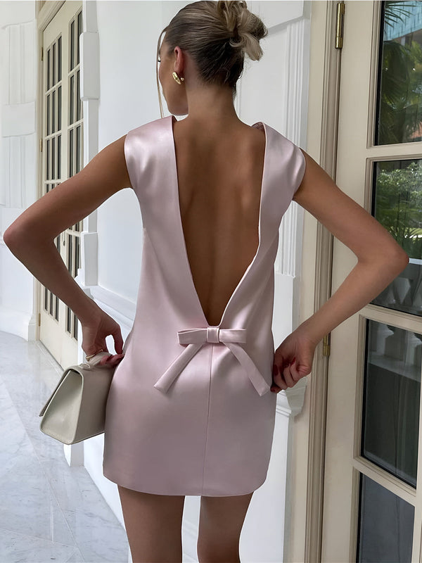Robe d'été mini dos nu pour femme