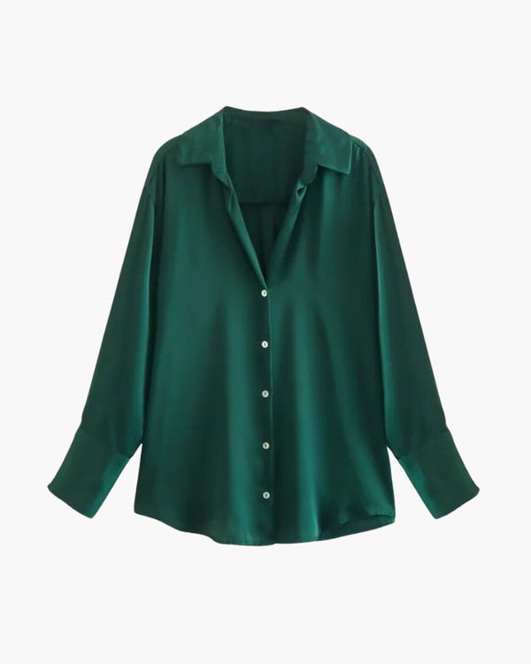 Blusa de mujer con cuello abotonado