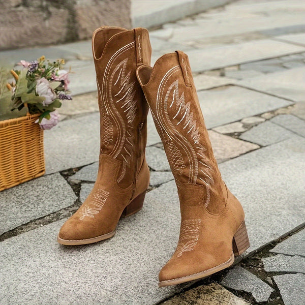 Faith | Bottes cowboy à talon bloc rembourré