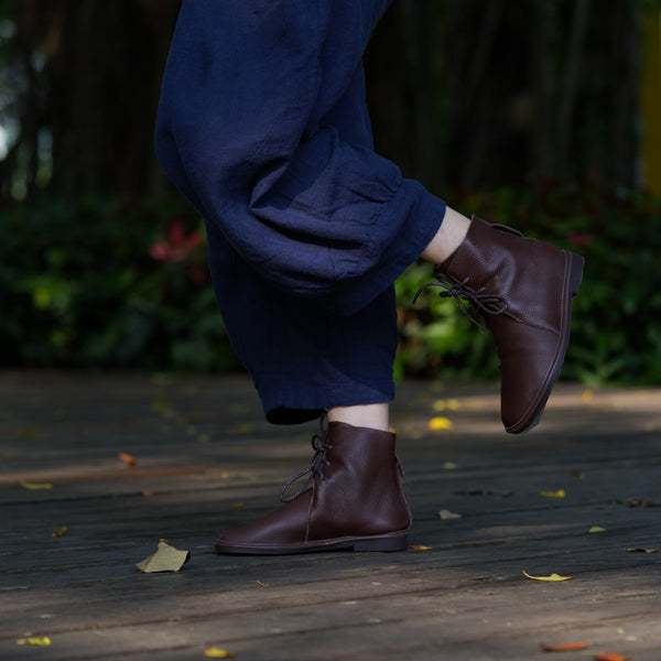 Stella | Schnürung Blockabsatz Schnürstiefel