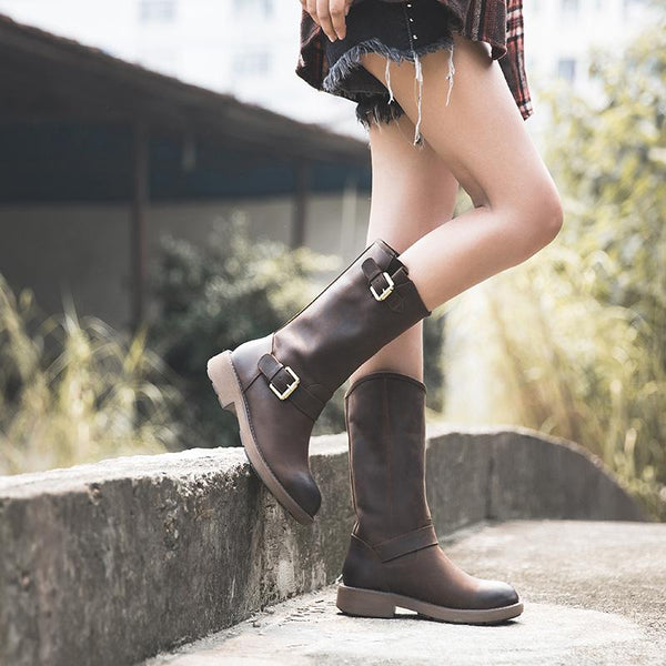 Ophelia | Schnalle Blockabsatz Stiefel