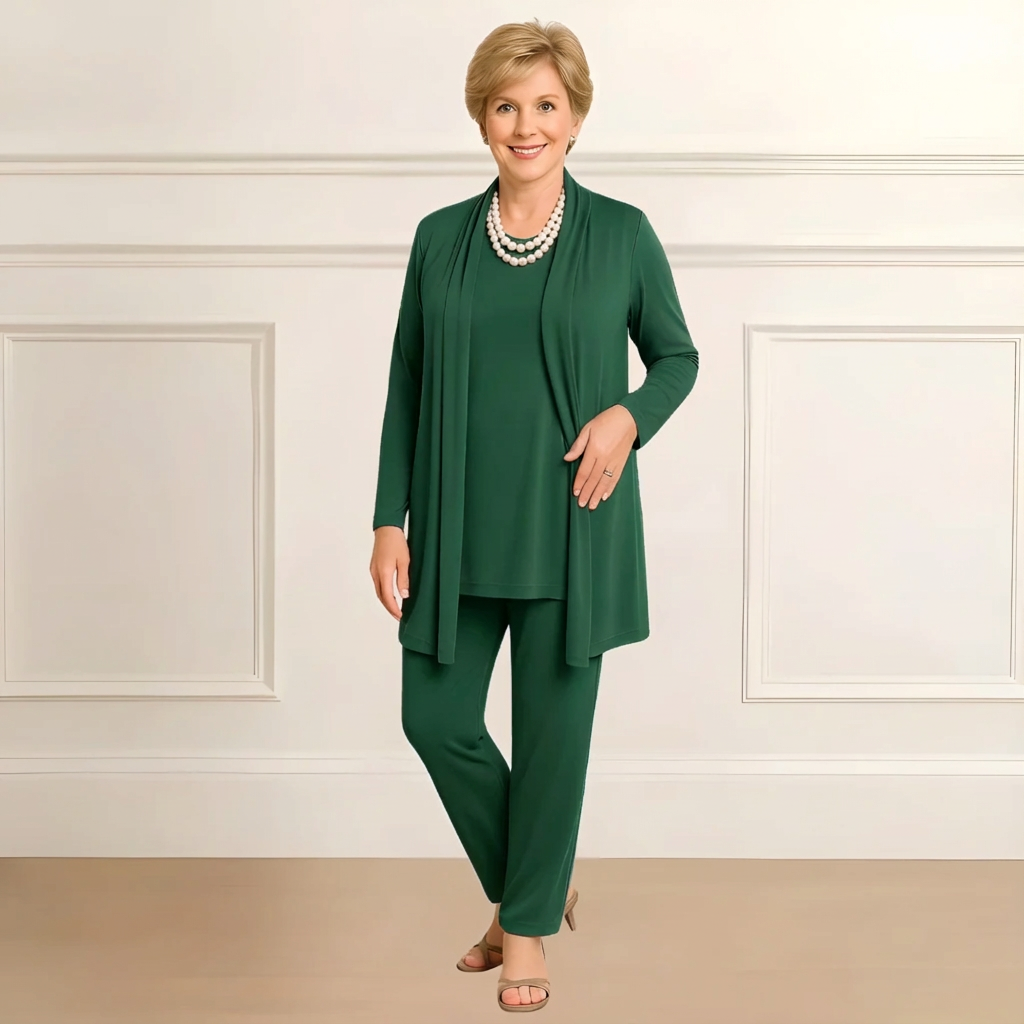 Mia | Lagenlook Cardigan Zweiteiliges Set