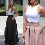 Marre | Women's High Waist Pleated Skirt | Maxi