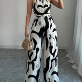 Audrey | Neckholder Weites Bein Jumpsuit