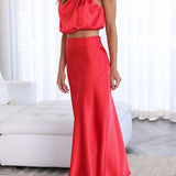 Berenie | Damen Hochzeitsgast Oberteil und Rock Set | Zweiteiler