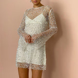 Sky | Damen Glitzer Partykleid | Mini
