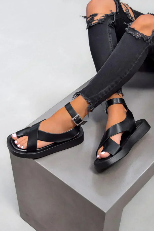 Sabrina | Verstellbar Plateau Sandalen