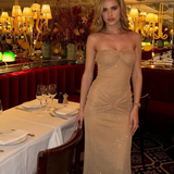 Women's Strapless Maxi Evening Dress