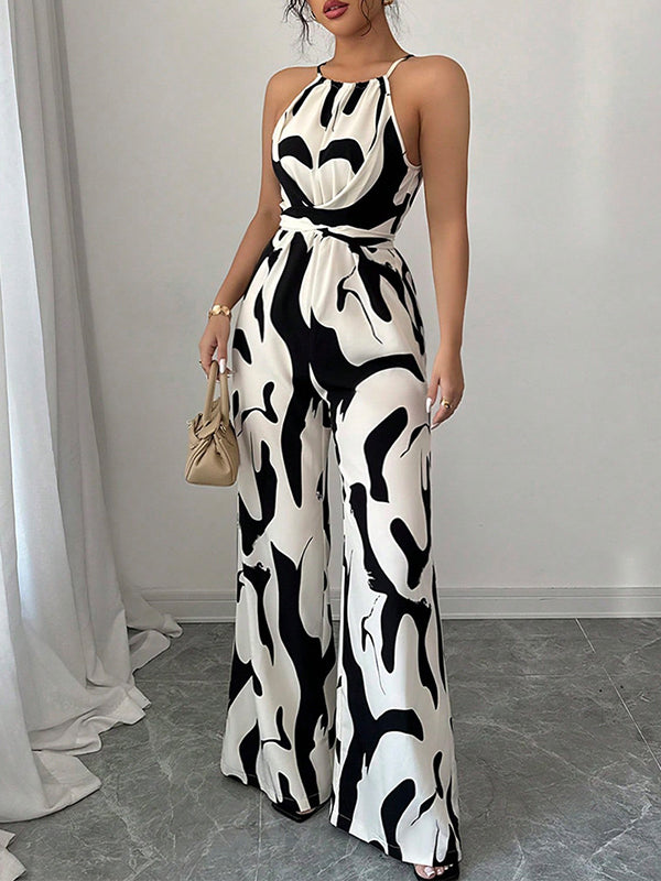 Audrey | Neckholder Weites Bein Jumpsuit