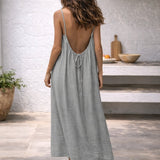 Tamara | Spaghettiträger Maxi Sommerkleid