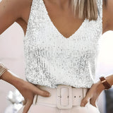 Cosima | Damen Elegantes Oberteil | Glitzer