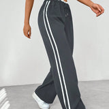 Damen Weite Beine Verstellbare Stoffhose