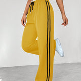 Damen Weite Beine Verstellbare Stoffhose