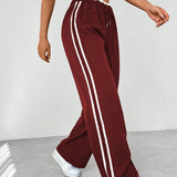 Damen Weite Beine Verstellbare Stoffhose