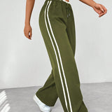 Damen Weite Beine Verstellbare Stoffhose