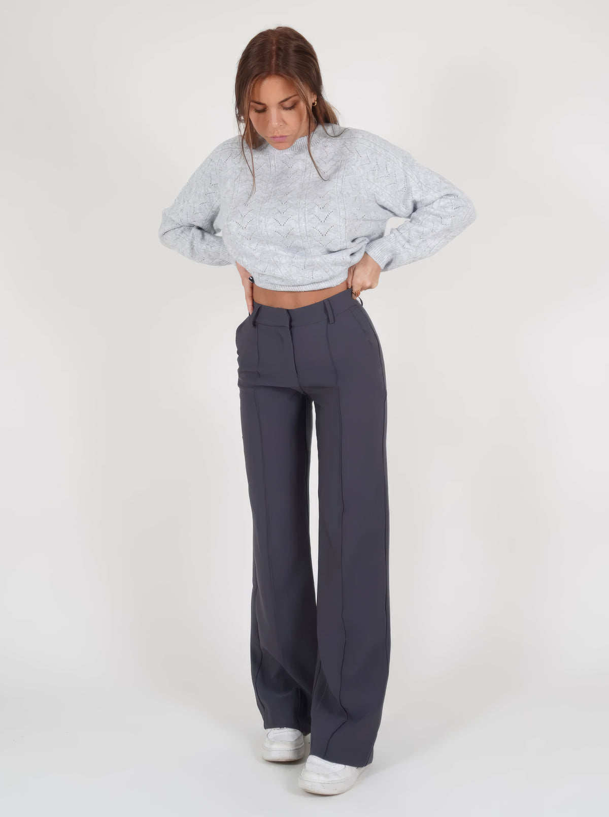 Pantalon chino droit pour femme