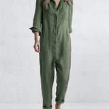 Majia | Damen Lässiger Jumpsuit | Langarm