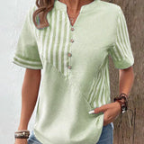 Caroline | Striped Boat Neck Blouse