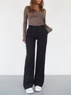 Pantalon chino droit pour femme