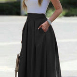 Marre | Women's High Waist Pleated Skirt | Maxi