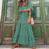 Berthilde | Damen Sommer Vintage Kleid | Maxi