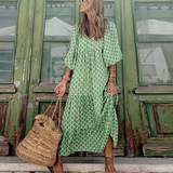 Berthilde | Damen Sommer Vintage Kleid | Maxi