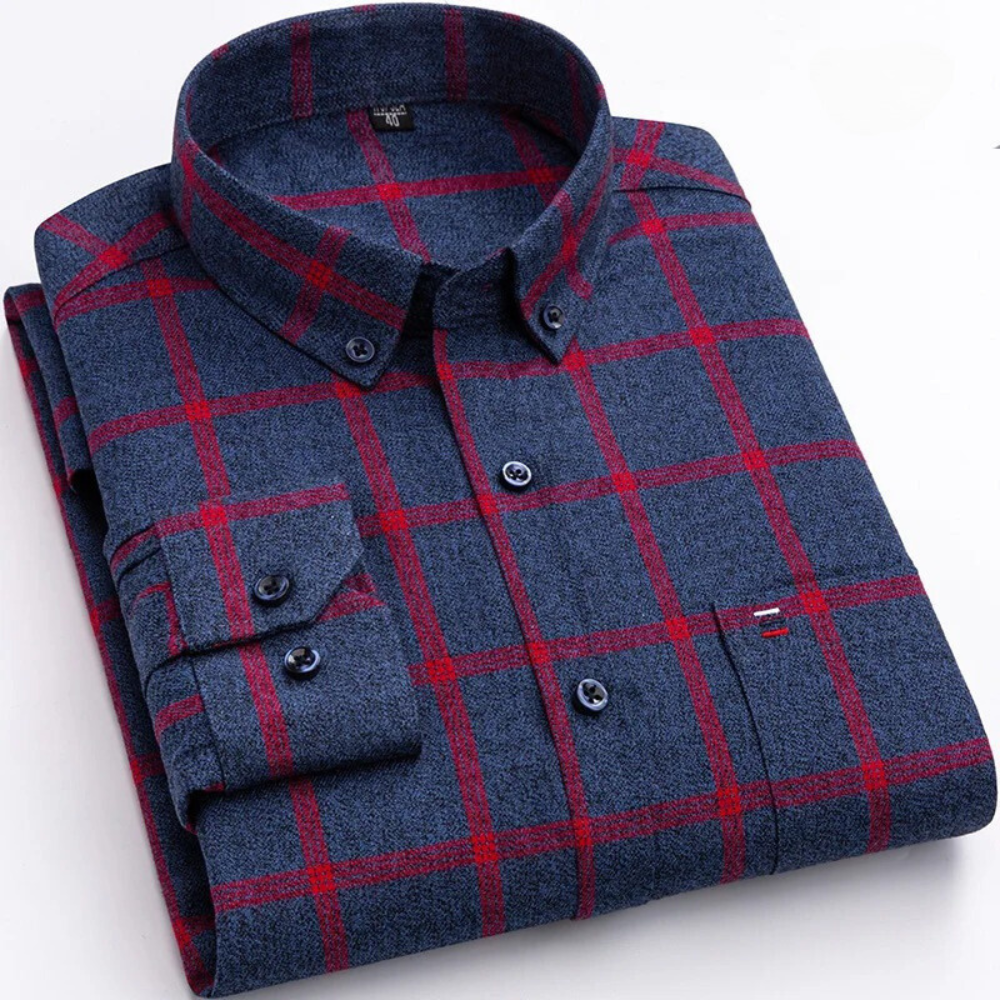 Herren Langarm Arbeit Hemd | Kariert