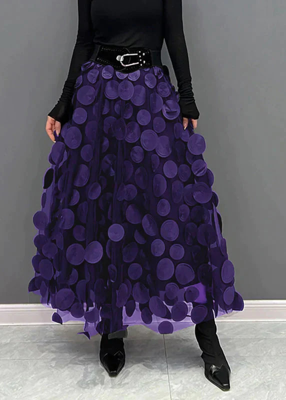 Silviya | Damen Eleganter Stilvoll Rock | Lang