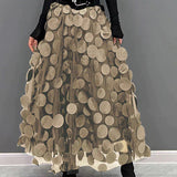 Silviya | Damen Eleganter Stilvoll Rock | Lang