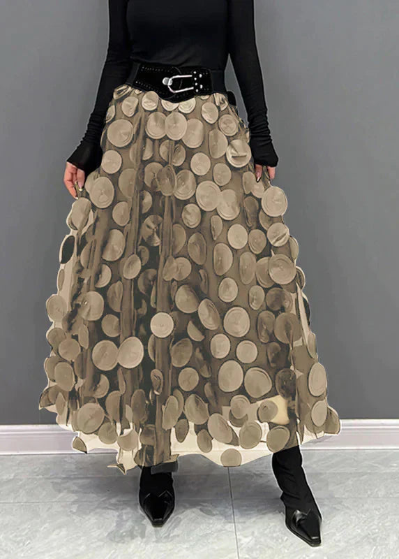 Silviya | Damen Eleganter Stilvoll Rock | Lang
