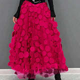 Silviya | Damen Eleganter Stilvoll Rock | Lang