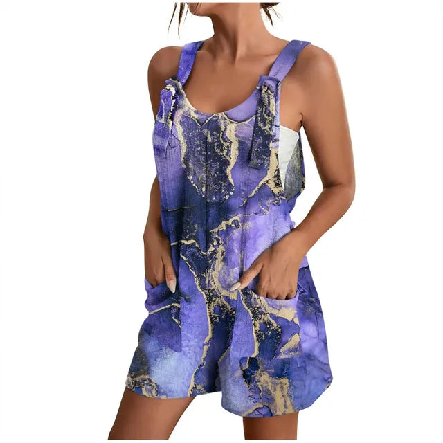 Fiane | Damen Sommer Blumig Strampler | Elegant