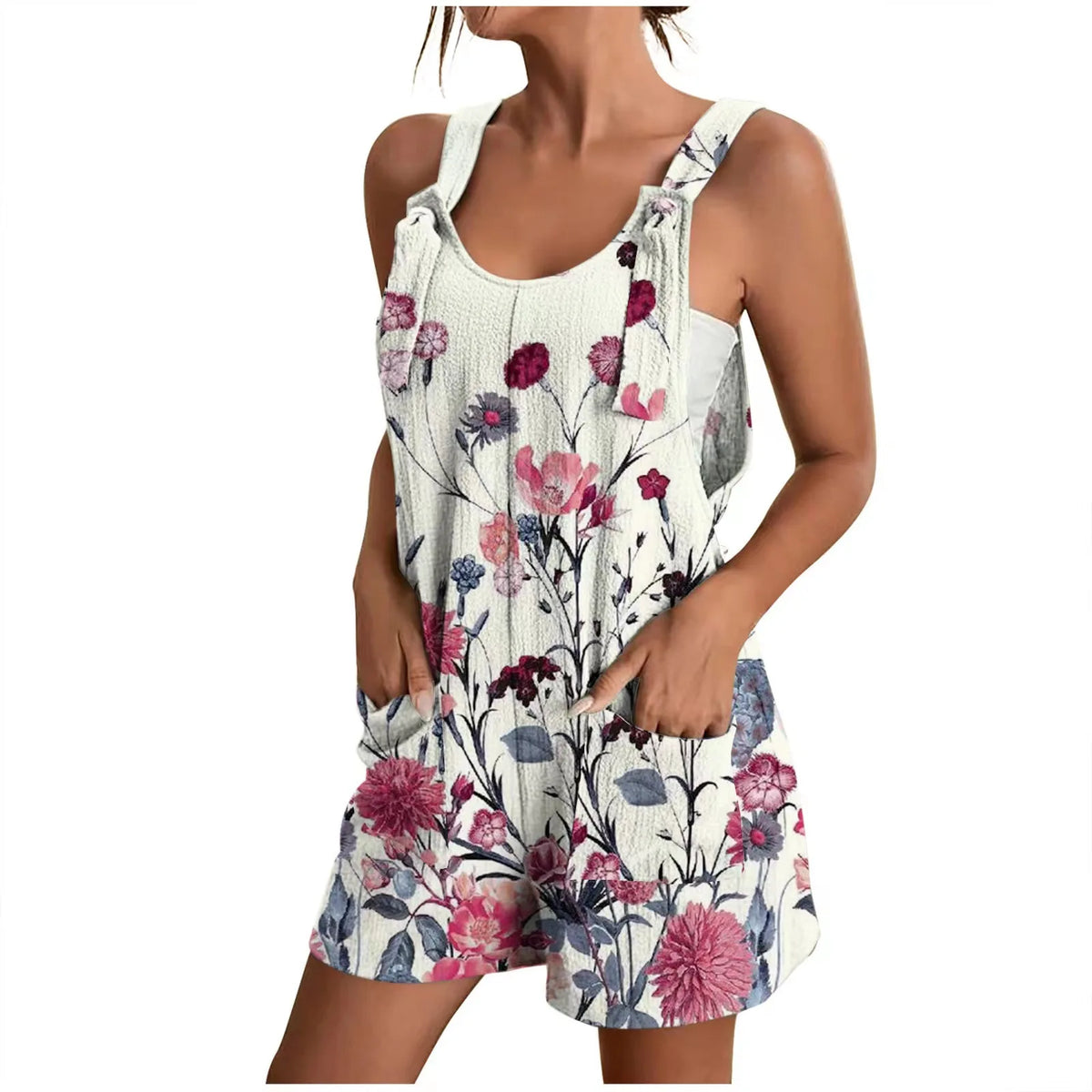 Fiane | Damen Sommer Blumig Strampler | Elegant
