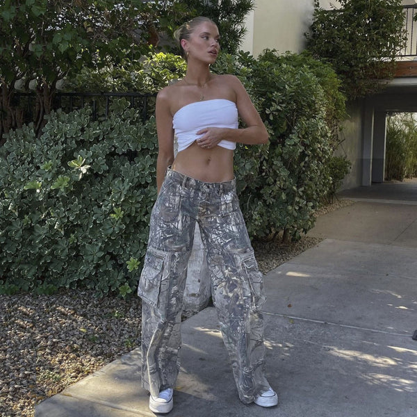 Damen Tarnung Cargo-Hose