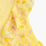 Women's Floral Sleeveless Mini Yellow Dress