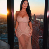 Women's Strapless Maxi Evening Dress