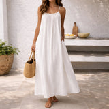 Tamara | Spaghettiträger Maxi Sommerkleid