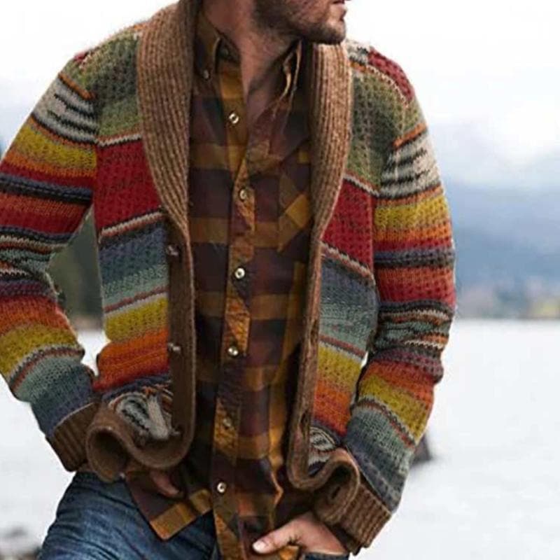Warme Strickjacke Herren | Lässige