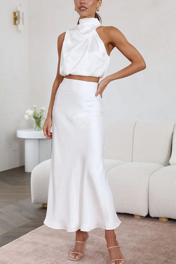 Berenie | Damen Hochzeitsgast Oberteil und Rock Set | Zweiteiler