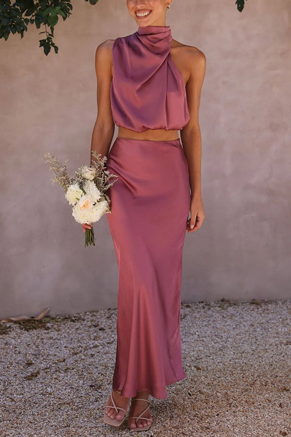 Berenie | Damen Hochzeitsgast Oberteil und Rock Set | Zweiteiler