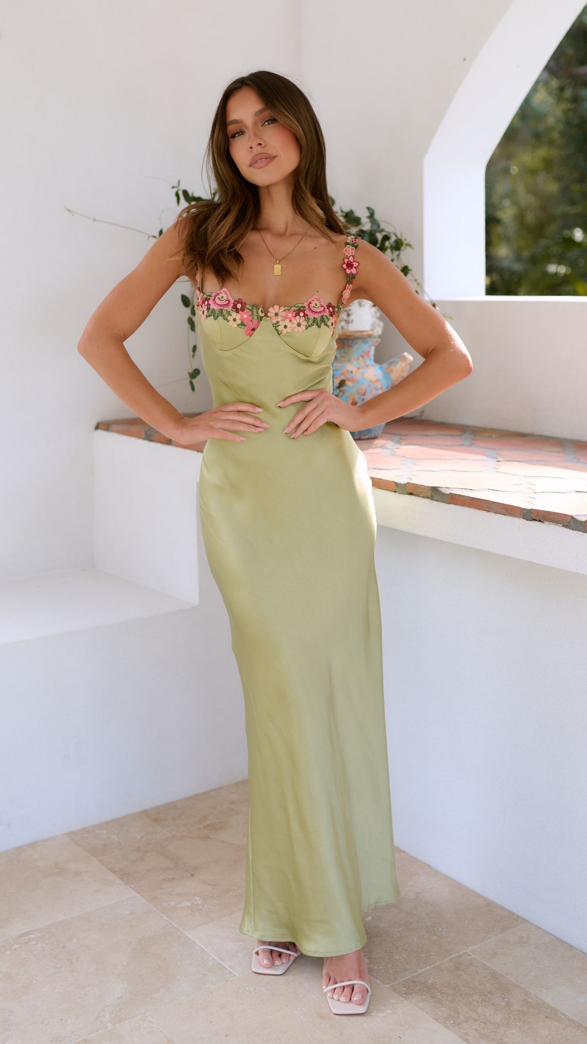 Christine | Embellished Embroidered Wedding Guest Dress