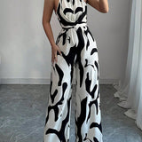 Audrey | Neckholder Weites Bein Jumpsuit