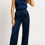 Ellie | Hoher Ausschnitt Weites Bein Jumpsuit
