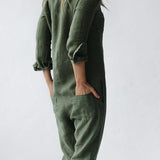 Majia | Damen Lässiger Jumpsuit | Langarm