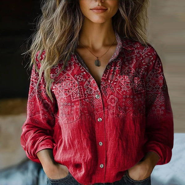 Amelia | Bluzka z frędzlami i wzorem boho