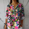 Addison | Floral Pattern Knot Closure Blouse