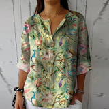 Addison | Floral Pattern Knot Closure Blouse