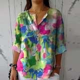 Addison | Floral Pattern Knot Closure Blouse
